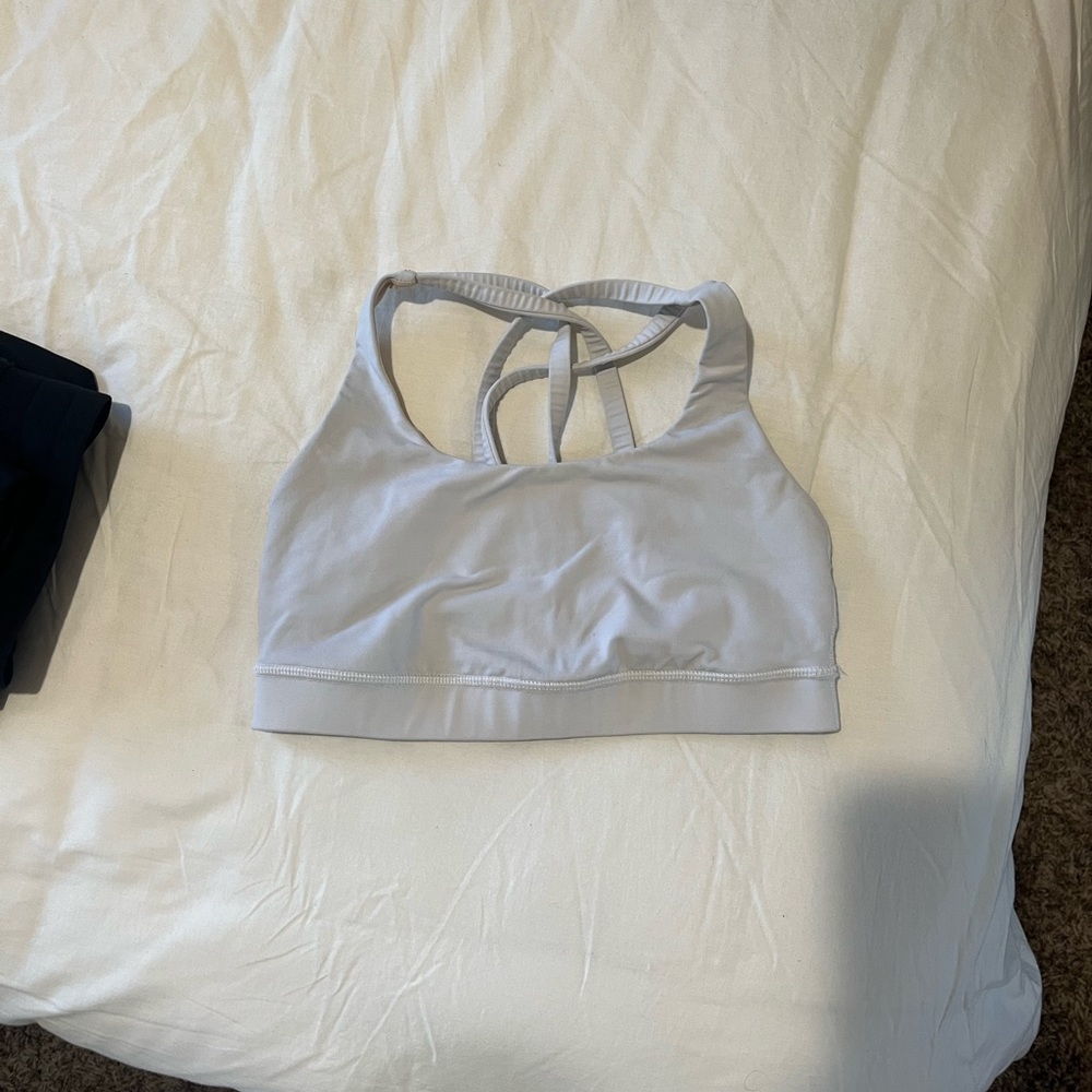 White Lululemon Energy Bra Size 4